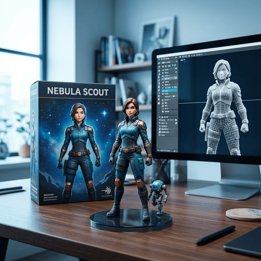 Text to image composition example